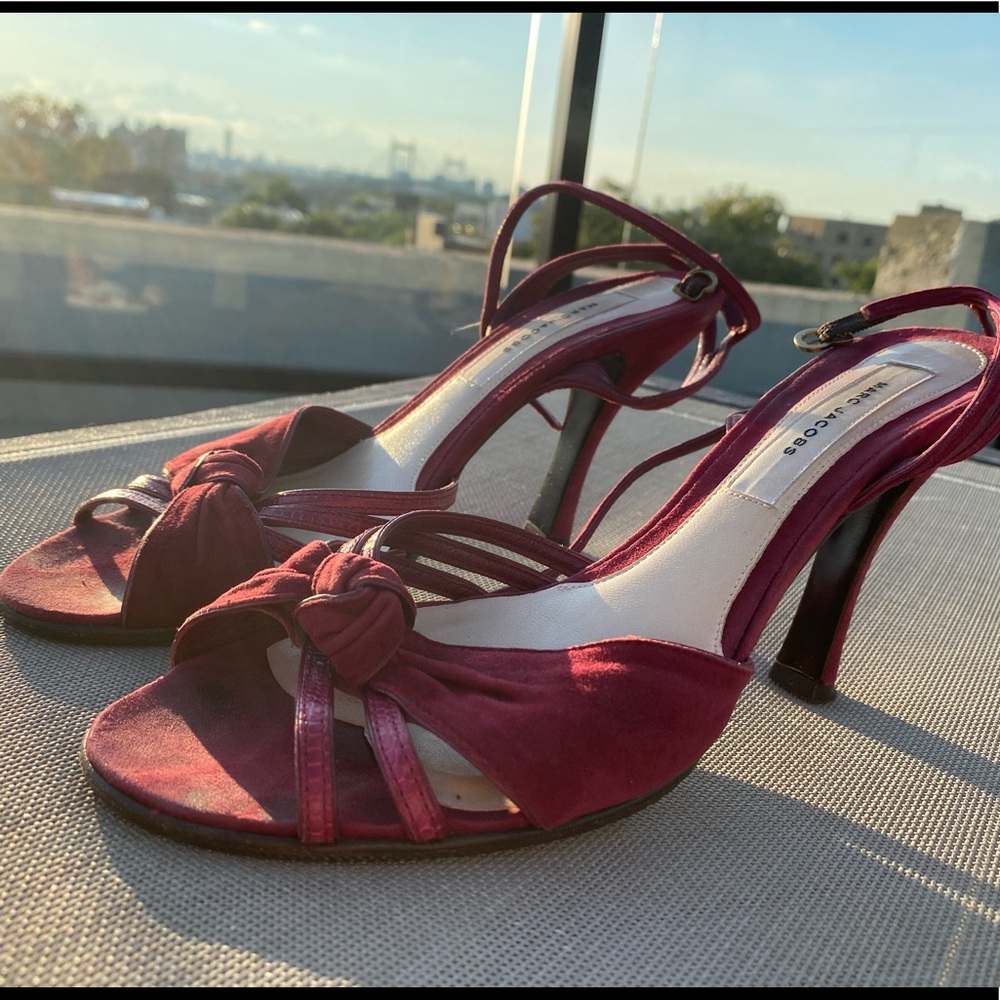 🍓Marc Jacobs Burgundy Suede High Heals S- 39.5
